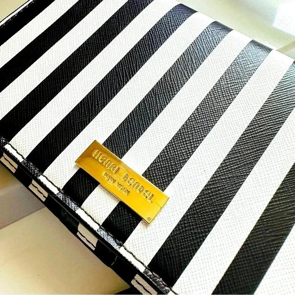 NWOT Henri Bendel West 57th Centennial Stripe XL Smartphone Case/Wallet Bag - Picture 7 of 9